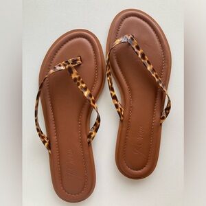 NWOT J. Crew Capri tortoise shell leather flip flop